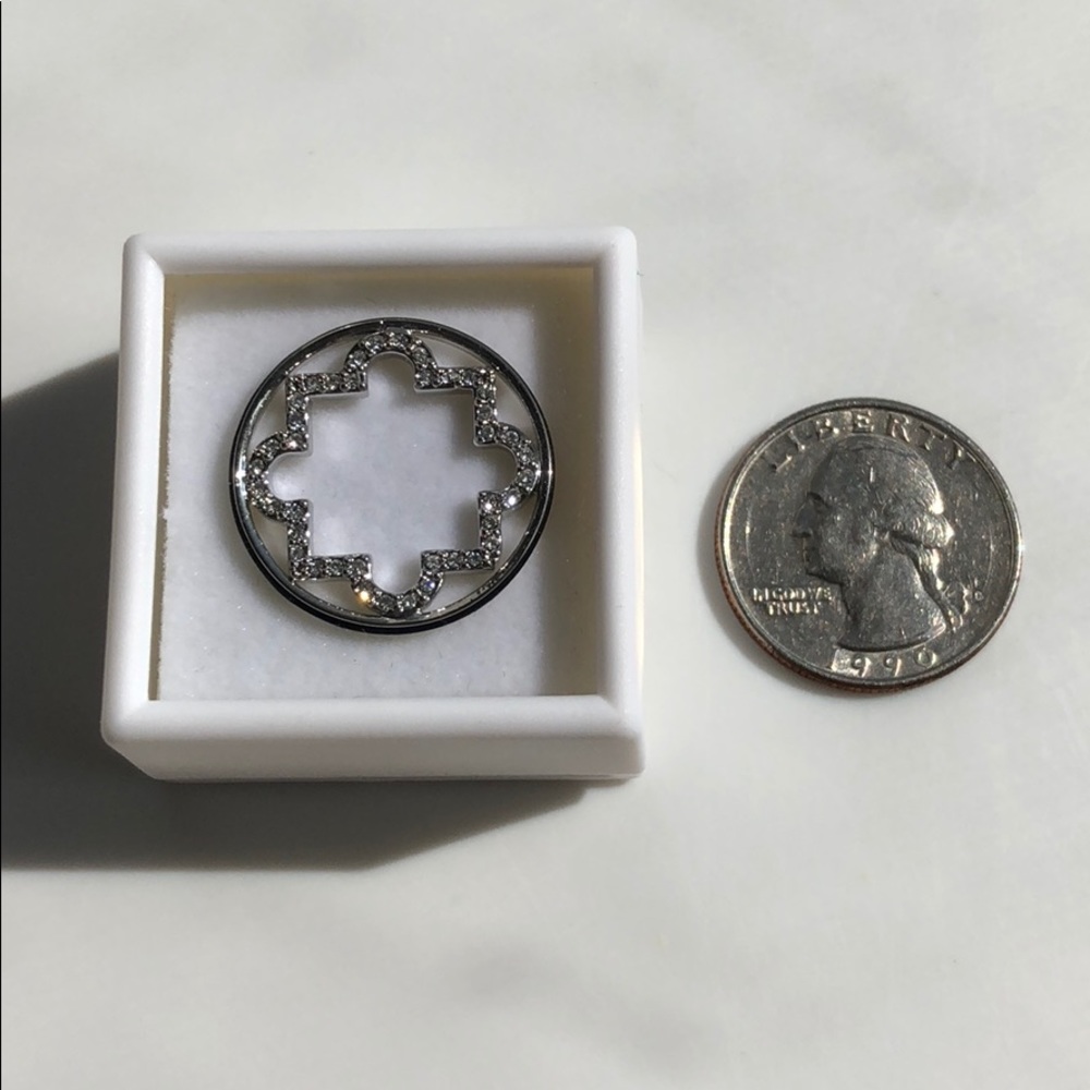 Origami Owl LARGE SILVER MOROCCAN Window Plate - Picture 2 of 7